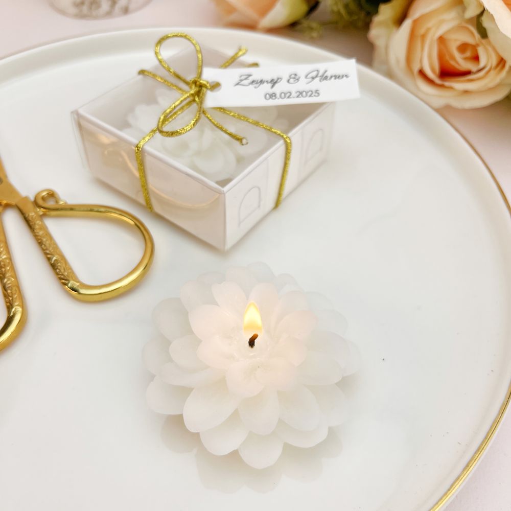 Lotus Mum Hediyelik, Gold İp Süslemeli