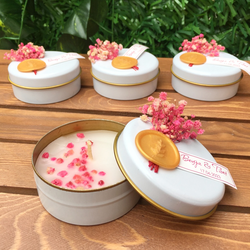 Mühürlü Beyaz Metal Mum